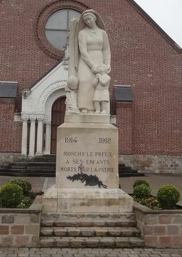Simple memorial to the soldiers who never returned  at Monchy-le-Preux